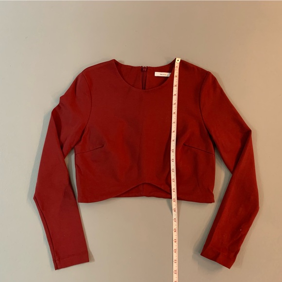 Burnt orange/ rust colour long sleeve crop top - Picture 5 of 5